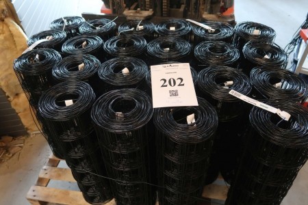 4 rolls of wire fence. Black. 0.6x20 meters