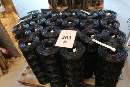6 rolls of wire fence. Black. 0.6x20 meters