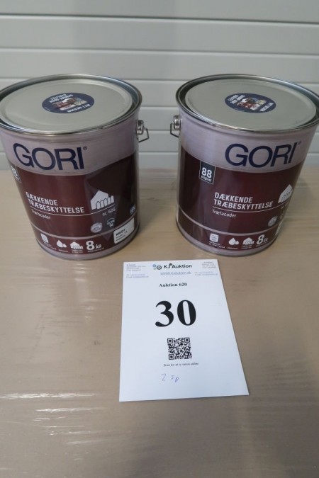 10 liters of gori, covering wood protection. Color: chalk
