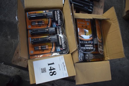 2 boxes of Duracell flashlights.