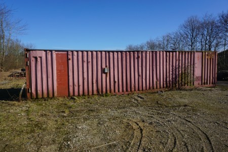 40 foot container divided into several segments.