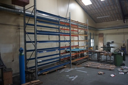 2 span pallet rack with 3 ladders 26 beams height 400 cm Depth 110 cm width 580 cm