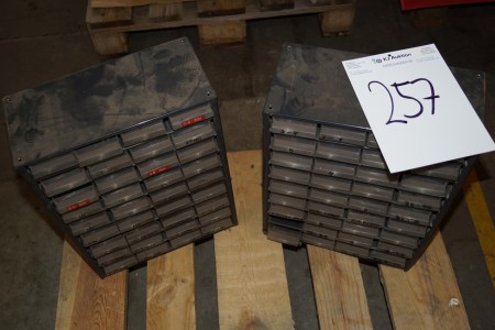 2 stk sortiment kasser 40x30x15 cm