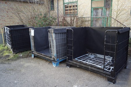 3 pcs steel cages with clothing