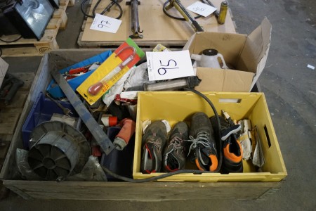 Safety shoes + power cables + measuring equipment, and more
