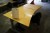 Hæve/sænkebord d:100 b:180 cm virker + stol + LUXO bordlampe