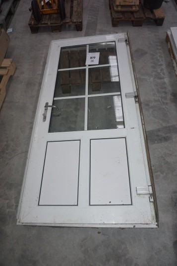 Außentür aus Kunststoff mit Rahmen, Rahmengröße 99 * 215