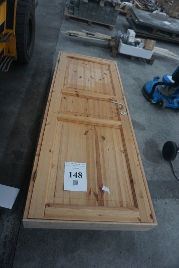 Inside door. Frame dimensions: 208.5x78 cm.