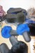 Slippers with fur - 1 size 38, 1 size 41, 5 size 42, 1 size 43, 1 size 44. Blue and black.