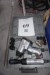 Box mit Knieschutz, Frischluftausrüstung + Schraubendreher mit Luftantrieb