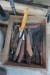 Equipment for horseshoe fitter, which equestrian + various hand tools