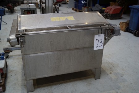 Stainless steel washbasin, with engine for lifting, tub size 130x110x95 cm