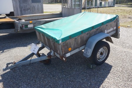 Trailer. Brenderup. Former Reg. No .: EP9688. Part number: UH2002A07XN474461. First Reg: 08-03-1999. Last View: 09-02-2019 (approved). Total length: approx. 283 cm. Width: approx. 162 cm.