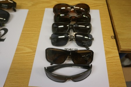 6 pieces. sunglasses (2 pcs Mexx, 2 prego, 1 pcs Strenesse and 1 pcs. Polaroid)