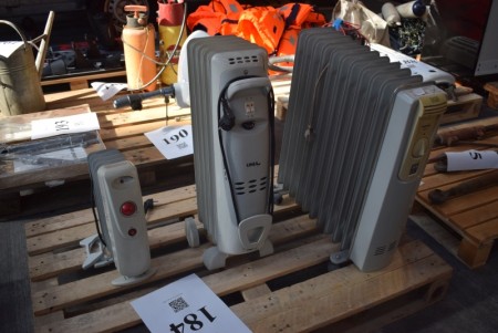 3 pieces. oil radiators.