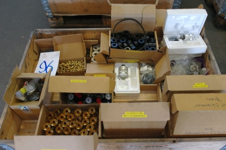 Pallet with various gaskets, semifinished products, air controllers, etc.