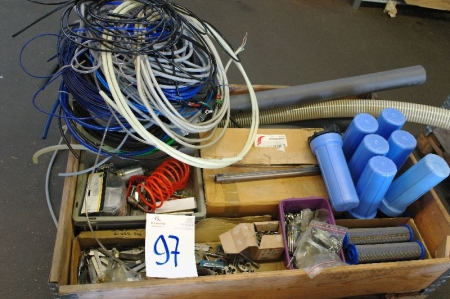 Pallet with various water separators, hoses, cutting tools, filters, etc.