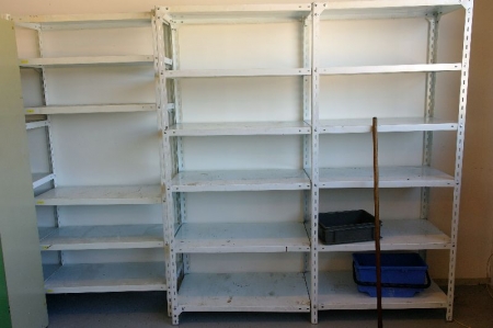 5 sections steel shelving