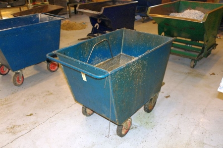 4 wheel trolley with drain without content