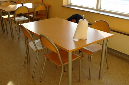 5 canteen tables and 21 chairs