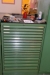 Drawer section with drills, tool posts, various cutting tools, etc.