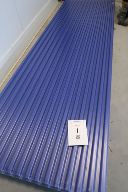 5 Stück Trapezplatten, 109x364 cm, blau getönt