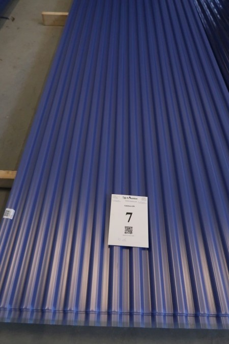 10 Stück Trapezplatten, 109 x 310 cm, blau getönt