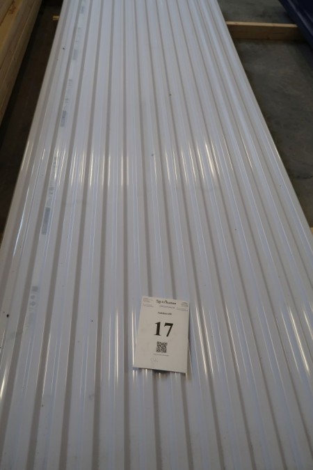 5 stk. trapez plader, 111,5x310 cm, hvid