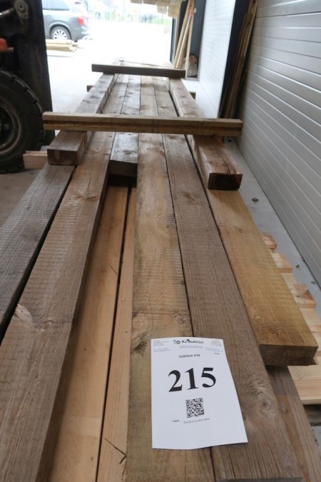 67 meter tømmer. Trykimprægneret. 35/50x150 mm. Længde: 1/360, 12/450, 1/480, 1/540 cm