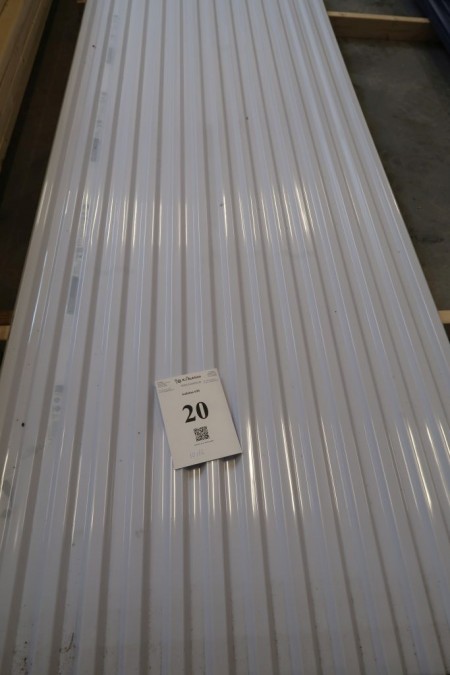 10 Stück Trapezplatten, 111,5 x 310 cm, weiß