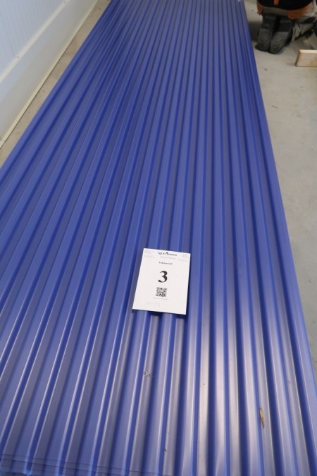 10 stk. trapez plader, 109x364 cm, blåtonet
