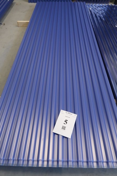 5 Stück Trapezplatten, 109 x 310 cm, blau getönt