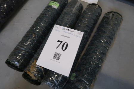 4 rolls the chicken net green, 0.45x10 meters per roll, mesh size 25 mm