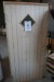 Outhouse door with window, left out, untreated, H205xB95 cm, frame width 9.5 cm