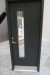 Facade door left in, wood / aluminum, anthracite / white, H211xB100 cm. Frame width 12.5 cm.