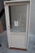 Facade door, left in, white / white, H211xB95.3 cm, staple width 11.5 cm. Has been mounted
