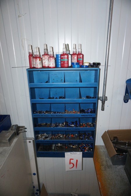 Assortment rack with pneumatics.
