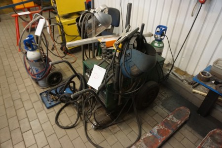 Welder brand Migatronic MDE 250 with TDE 400 box. And accessories.