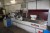 Harrison Alpha 550 lathe with cabinet with equipment tools etc. piercing 90 mm with GE Fanuc control pinol height 300 mm. Total length of lathe 350 cm