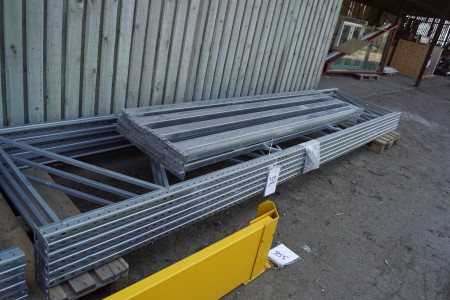 Pallet rack, 3 pcs gables of 500 cm + 12 pcs of 270 cm