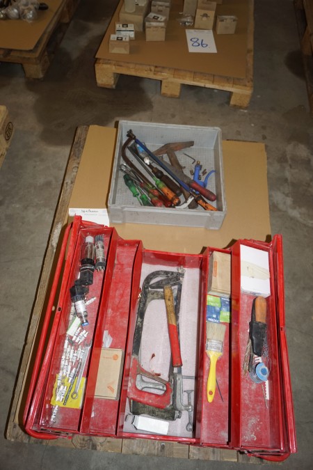 Toolbox with hand tools