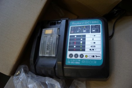 Replace: DC18RC battery charger + 1 18V battery, unused