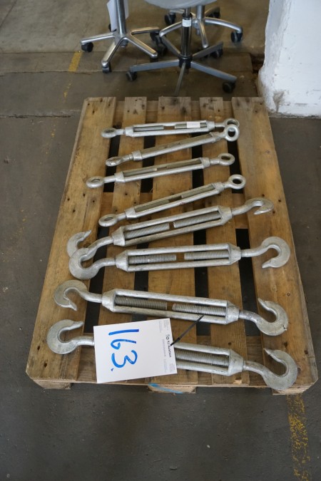 Large BARDUN tensioner, 4 pcs on l: 70 + 4 pcs on 53 cm, folded together