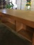 Fritstående skrivebord, egetræsfiner b:146 h:73 d:70 cm