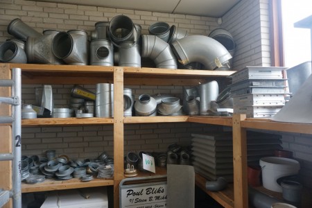 Content in 7 rooms Various extraction parts roof gutters fittings etc.