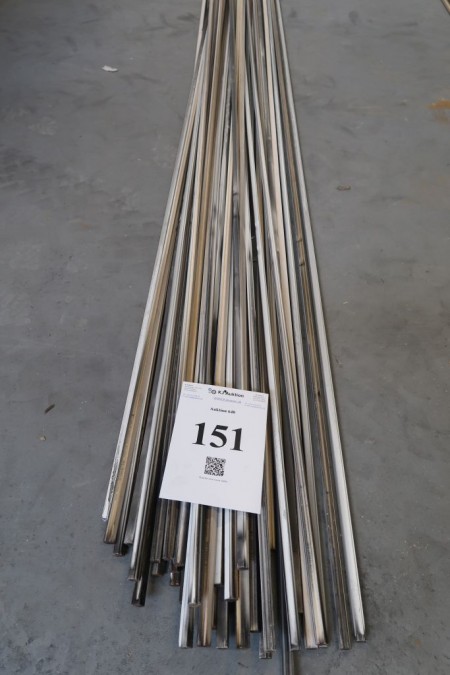 120 Meter Glasstreifen, weiß, 15x17 mm, Länge 300 cm