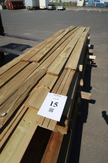 58 meter cladding / profile boards, 22x110 mm length 4/210, 4/330, 8/460 cm