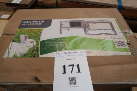 Kaninchenkäfig mit Laufhof, 154x58x63 cm