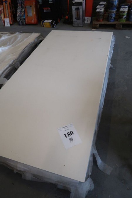 6 plates eternit, 6 mm, 120x250 cm, white. 1 with damage to 2 corners