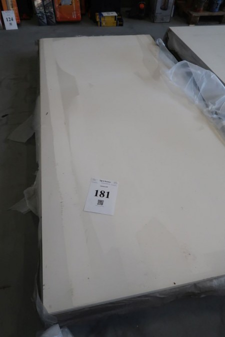 4 plader eternit, 6 mm, 120x250 cm, hvid  